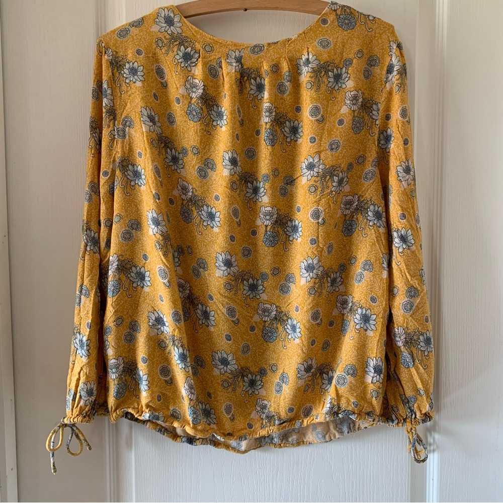 Lucky Brand floral viscose button front blouse - Picture 8 of 8